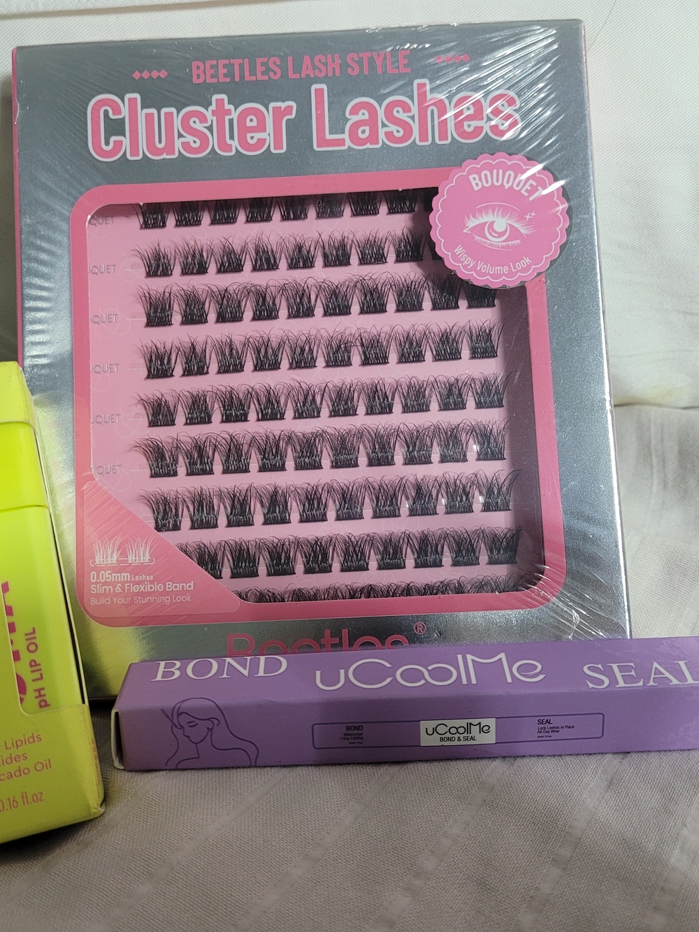 DIY Lash & Lip Glow Bundle – Cluster Lashes + Bond/Seal + Lip Oil 💖